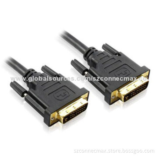 DVI Cable Assemblies, Male to Male, Nickel and Gold-platedNew